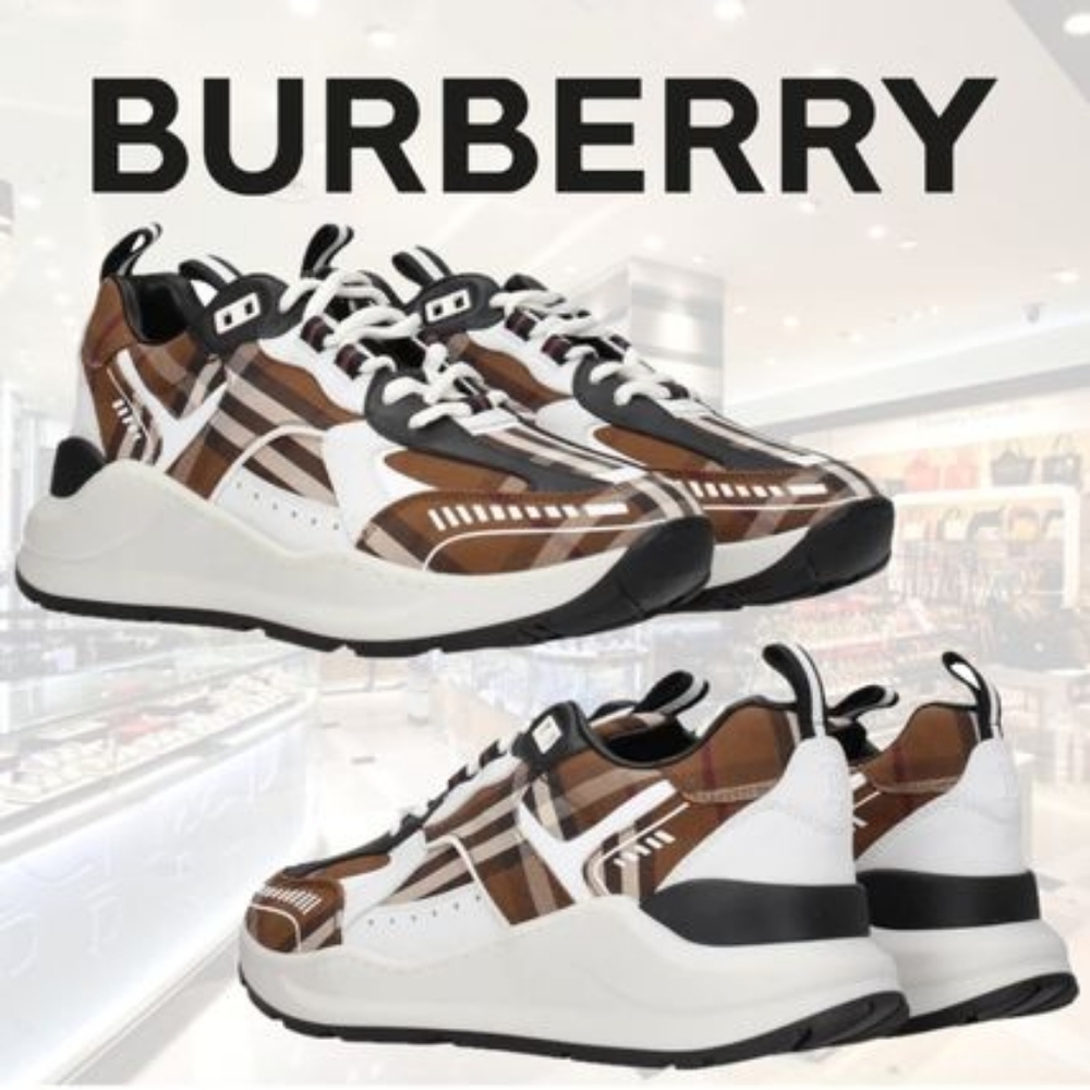 Burberry Mens Sean Vintage Check Canvas Fashion Sneakers Size 41/ 8 US